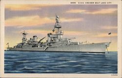 U.S.S. Cruiser Salt Lake City Ships Postcard Postcard Postcard