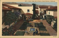 SB-71-Patio, Paseo de la Guerra, Santa Barbara, California Postcard