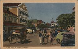 Bay Street, In the Heart of Town Nassau, Bahamas Caribbean Islands Postcard Postcard Postcard