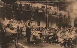 Patio of Restaurante De Paseo Santa Barbara, California Postcard