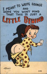 A Little Behind Postcard