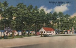 Rainbow Motor Court Postcard