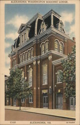 Alexandria Washington Masonic Lodge Virginia Tenachert Postcard Postcard Postcard