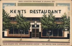 Kents Downtown Restaurant Atlantic City, NJ Postcard Postcard Postcard