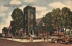 St. James Episcopal Church and Rectory Postcard