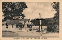 Ack's Beach - East Shore Lake Hopatcong, NJ Postcard Postcard Postcard
