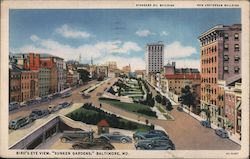 Bird's-Eye View, "Sunken Gardens," Baltimore, MD Postcard Postcard Postcard