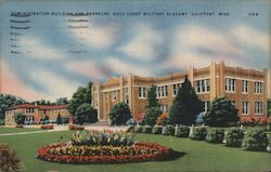 Administration Building and Barracks Gulf Coast Military Academy Gulfport, MS Postcard Postcard Postcard