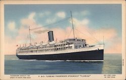 P. & O. Turbine Passenger Steamship "Florida" Postcard