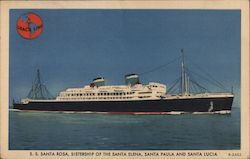 S.S. Santa Rosa, Sistership of the Santa Elena, Santa Paula and Santa Lucia Postcard