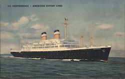 S.S. Independence. American Export Lines Postcard