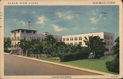 Ocean View Hotel Palm Beach, FL Postcard Postcard Postcard