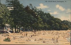 North Beach Scene Postcard