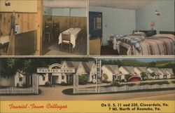 Tourist Town Cottages Cloverdale, VA Postcard Postcard Postcard