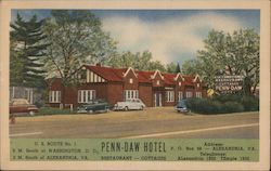 Penn-Daw Hotel, Restaurant - Cottages Alexandria, VA Postcard Postcard Postcard