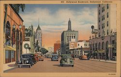 Hollywood Boulevard Postcard