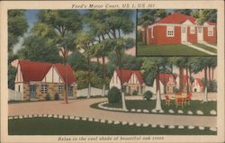 Ford's Motor Court, US 1, US 301 Postcard