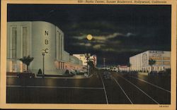 Radio Center, Sunset Boulevard Hollywood, CA Postcard Postcard Postcard