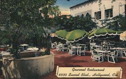 Gourmet Restaurant, 6530 Sunset Blvd. Postcard