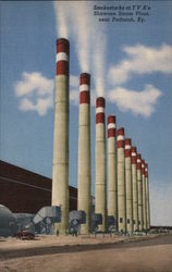 Smockstacks at T V A's Shawnee Steam Plant Paducah, KY Postcard Postcard Postcard