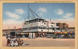 Ocean City Beach Patrol Headquarters New Jersey Postcard Postcard Postcard