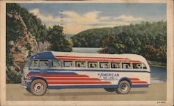 All American Bus Lines Buses Postcard Postcard Postcard
