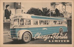 Chicago-Florida Limited, Southeastern Greyhound Lines Buses Postcard Postcard Postcard