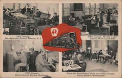 USO Lounges on the Pensylvania Railroad Postcard