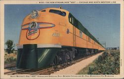 The New Streamliner "400" - Chicago and North Western Line Postcard