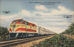Streamliner on the Florida East Coast Daytona Beach, FL Postcard Postcard Postcard