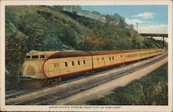 Union Pacific Streamliner "City of Portland" Postcard