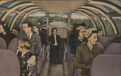 Wabash Streamliner "Blue Bird" Coach Postcard