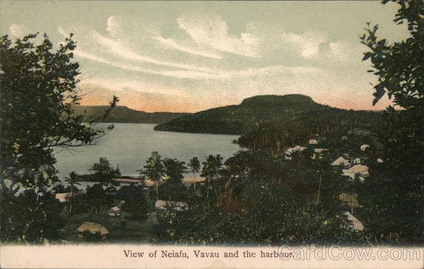 View of Neiafu, Vavau and the harbour Tonga South Pacific