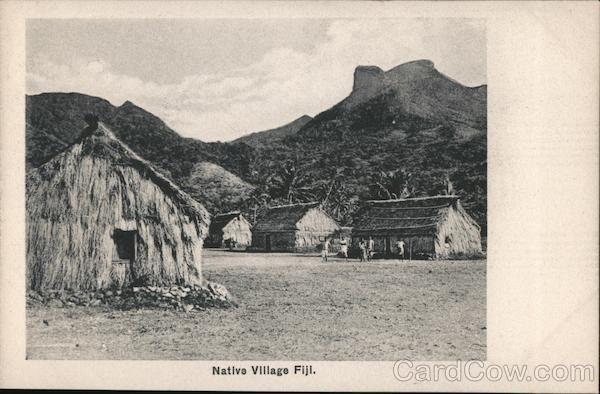 Traditional village in Fiji Levuka South Pacific