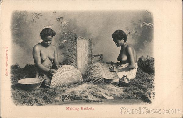 Making Baskets Fiji South Pacific