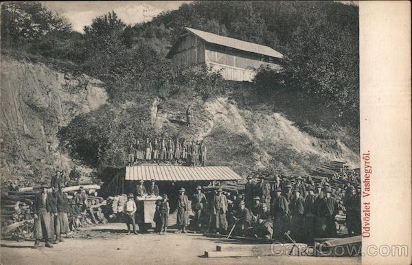Laborers in a village Hungary