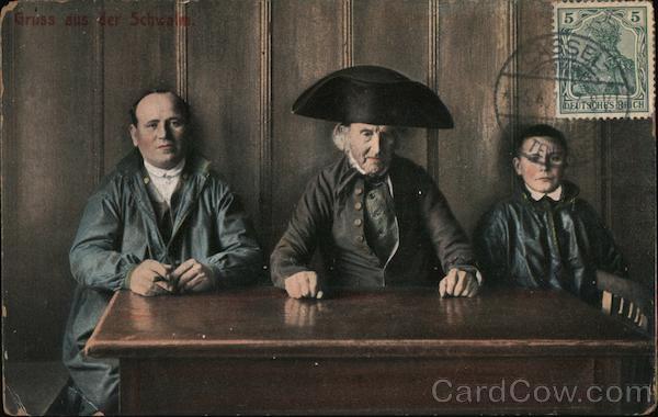 Two men and a boy in traditional German attire Germany