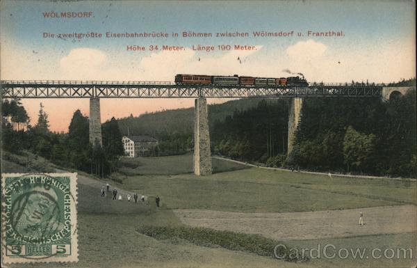 Elevated railroad, Bohemia Wolmsdorf Czech Republic