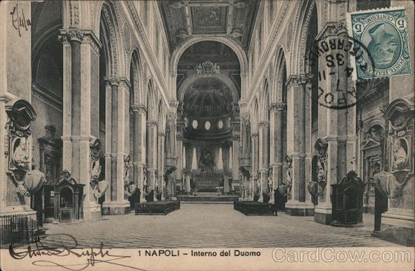 Interior of Naples Cathedral Italy