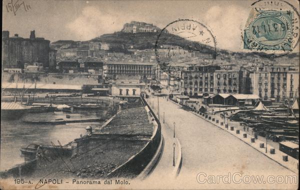 Napoli - Panorama del Molo Naples Italy