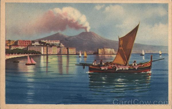 Vesuvio da Via Caracciolo Naples Italy