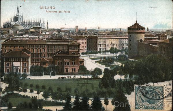 Park panorama Milan Italy