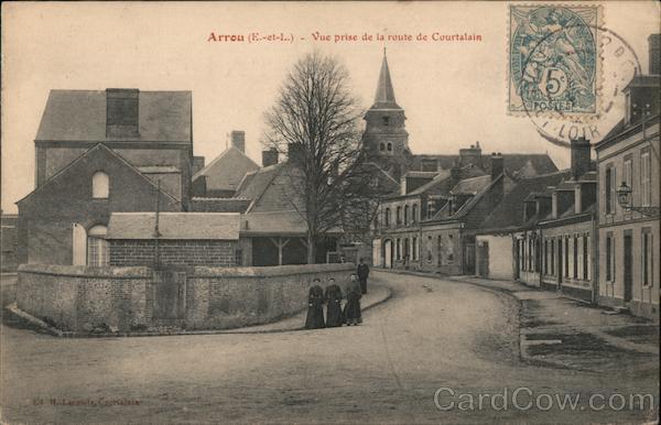 Arrou (Eure-et-Loir) View of the road to Courtalain France