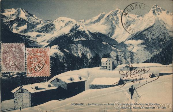 Modane - Le Charmais en hiver - Au food, les Glaciers de Chaviere France