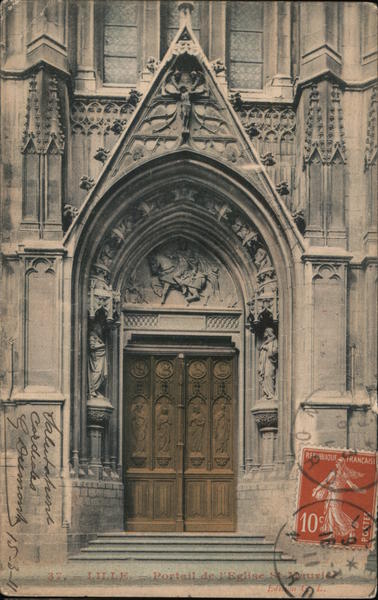 Lille - Portall de l'Eglise St.Maurice France