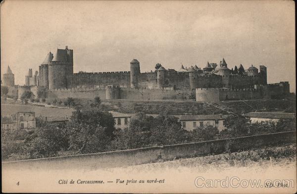 Vue du Cite Prise au Nord-Est Carcassonne France