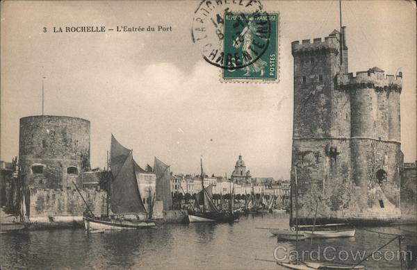 Entrance to a French port La Rochelle France