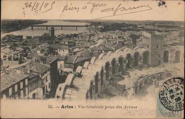 Vue Generale Prise des Arenes Arles France