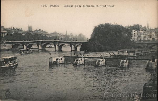 Ecluse de la Monnaie et Pont Neuf Paris France