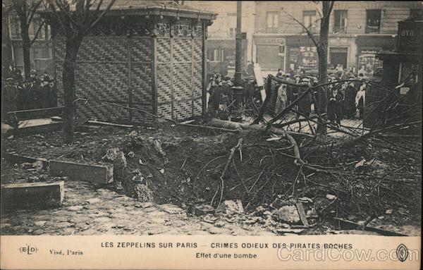 Les Zeppelins - Crimes Odieux des Pirates Boches Paris France